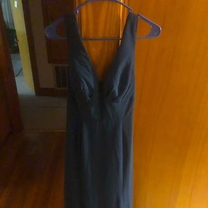 Azazie Bridesmaid Dress-Navy Size 8
